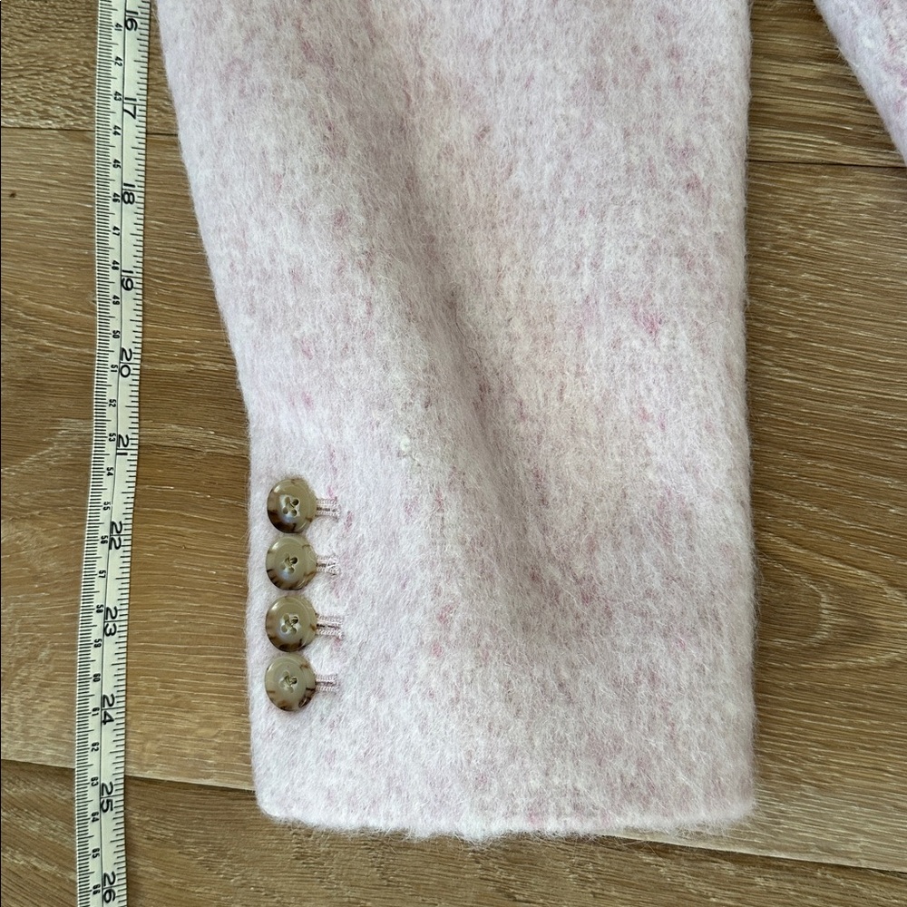 J. Crew Italian Wool Light Pink Pea Coat - Picture 14 of 15